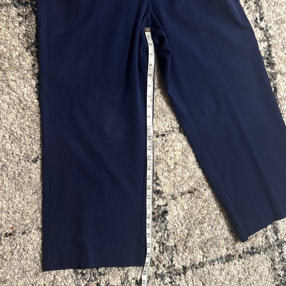 LOFT Deep Blue Dress Capri Wide Leg Pants - Picture 7 of 11